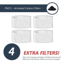 Load image into Gallery viewer, Nose Wire Pollution Mask / Pack of 2 - Adult - 4 Activated Carbon Filters PM2.5 - Washable and Reusable