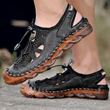 Load image into Gallery viewer, Men Outdoor Non-slip Hole Shoes Mesh Elastic Band Water Sandals