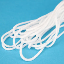 Load image into Gallery viewer, 2.5mm Round Braided Elastic Cord/White Elastic Band - 100 Yard