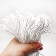 Load image into Gallery viewer, 2.5mm Round Braided Elastic Cord/White Elastic Band - 100 Yard