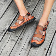 Load image into Gallery viewer, Men Leather Sports Canyoning Waterproof Sandals