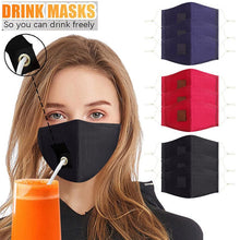 Load image into Gallery viewer, 3pcs Adult Straw Mask