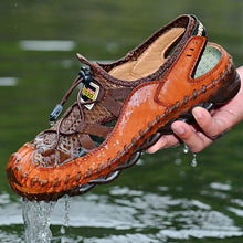 Load image into Gallery viewer, Men Outdoor Non-slip Hole Shoes Mesh Elastic Band Water Sandals