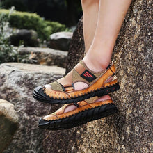 Load image into Gallery viewer, Men Leather Sports Canyoning Waterproof Sandals