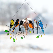 Load image into Gallery viewer, Birds Stained Glass Window Hangings
