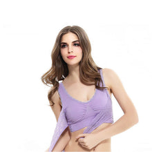 Load image into Gallery viewer, Women's Plus Size Lace Wide Straps Wireless Bra Front Closure Push Up Bras